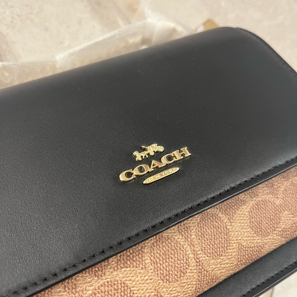 Coach Klare Crossbody Bag in Signature Canvas and Black Leather Purse CV978 - Picture 2 of 16